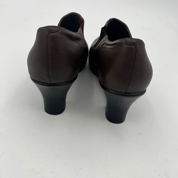 Dansko Slip-On Clog Comfort Shoes Women's 7.5 Brown Leather Elastic Side Panel - Picture 6 of 10